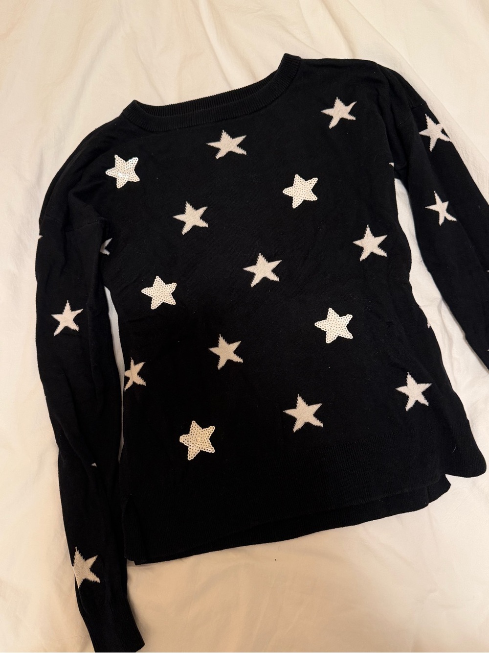 GapKids Kids Star and Sequin Star Sweater Black & White